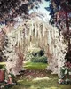 Wisteria Umělé květiny Bushy Silk Vine Závěsný věnec pro Náhled obrázku produktu 4