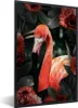 MuchoWow® MuchoWow® Gerahmtes Poster Flamingo - Rot - Blume Produktbild-Vorschau 1