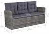 vidaXL 6-tlg. Garten-Lounge-Set mit Auflagen Poly Rattan Produktbild-Vorschau 7