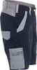 A close-up, side view of navy blue and gray work shorts. Produktbild-Vorschau