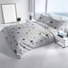 Kuschelige Fleece Bettwäsche 135x200 cm Winter Weiß Grün Produktbild-Vorschau 5