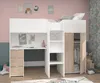 Parisot TOM Hochbett mit Schreibtisch und Kleiderschrank Produktbild-Vorschau 2