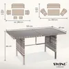 Set di mobili da giardino in polyrattan Tavolo da pranzo Anteprima dell’immagine prodotto 8