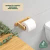 Soporte para papel higiénico Eluno, soporte de bambú para Vista previa de la imagen del producto 6