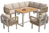 6-teiliges Gartenlounge-Set, Ecksofa mit 2 Sesseln & Tisch, Produktbild-Vorschau 9