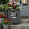 Gartenbrunnen mit Beleuchtung bepflanzbar Betonoptik 57 cm Produktbild-Vorschau 12