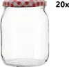A clear glass jar with a red and white checkered lid, set against a white background. The text '20x' is visible in the upper right corner. Náhľad obrázku produktu