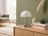 LED Touch Tischleuchte dimmbar - Pilzlampe Silber mit Glas Produktbild-Vorschau 10