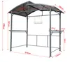 A diagram showing the dimensions of a gray grill pavilion. Anteprima dell’immagine prodotto