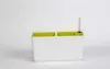 A white planter box with a green interior, shown against a white background. Anteprima dell’immagine prodotto