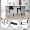 A collage of images showing bar stools and close-ups of their features. Produktbild-Vorschau