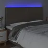 vidaXL LED Kopfteil Taupe 200x5x118/128 cm Stoff Produktbild-Vorschau 3