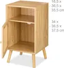 Relaxdays Nachttisch, Rattan-Tür, Holzoptik, HxBxT: 72 x 40 Produktbild-Vorschau 5