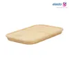 A close-up, angled view of a rectangular bamboo lid with a slightly raised edge, set against a plain white background. Anteprima dell’immagine prodotto