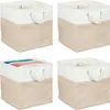 Relaxdays Aufbewahrungskorb, 4er Set, Leinen, mit Produktbild-Vorschau 1