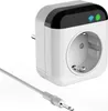 A white smart plug with a black top and a connected cable. Náhľad obrázku produktu