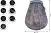 Dehner Solar-Laterne Scala, Ø 20 cm, Höhe 25 cm, Produktbild-Vorschau 2