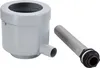 A gray water filter housing with a ribbed gray hose and a black threaded fitting. Anteprima dell’immagine prodotto