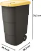 FORTENA Mülleimer Mülltonne mit Rädern und Deckel 90L Produktbild-Vorschau 2