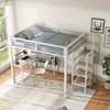 Hoogslaper 140 x 200 cm met bureau, inbouwkast en planken, Productafbeelding-voorbeeld 3