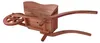 Pflanz-Schubkarre aus Holz, 100 x 30 x 34 cm, naturbelassen Produktbild-Vorschau 5