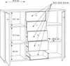 Sideboard >TEMPRA2< 2 Türen, 5 Schübe, Old-Wood Produktbild-Vorschau 6