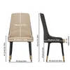 Front and side views of a chair with dimensions labeled. Podgląd zdjęcia produktu