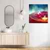 Leinwandbild Schwimmende Blumen und Zen-Steine 30x30 Feeby Produktbild-Vorschau 2