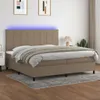 Boxspringbett mit Matratze & LED Taupe 200x200 cm Stoff Produktbild-Vorschau 2