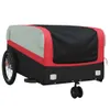 vidaXL Fahrradanhänger Schwarz und Rot 45 kg Eisen Produktbild-Vorschau 4