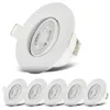 6x LED vestavné koupelnové reflektory bílé 230V vodotěsné Náhled obrázku produktu 8