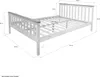 Homestyle4u Holzbett 140x200 Weiß Doppelbett Lattenrost Produktbild-Vorschau 7