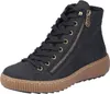 A single black high-top sneaker with a brown sole is shown against a white background. Produktbild-Vorschau