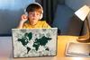 MuchoWow® Laptop Aufkleber Sticker Cover Weltkarte - Blumen Produktbild-Vorschau 3