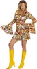 Groovy 70er Jahre Kleid Trompetenärmel - Minikleid Bubbles Produktbild-Vorschau 1