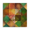 DEQORI Hybrid Leinwand Bild 30x30 cm 'Erdiges Mosaikspiel' Produktbild-Vorschau 2