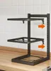 Regał organizer na garnki kuchenny czarny 52x27x23cm Podgląd zdjęcia produktu 3