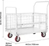 VEVOR plošinový vozík s mřížovými stěnami 907 kg, skládací Náhled obrázku produktu 8