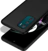 A black silicone phone case is shown from a diagonal angle, covering a smartphone. Produktbild-Vorschau