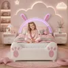 Letto per bambini INONEFT, imbottito, 90x200 cm, con luci Anteprima dell’immagine prodotto 2
