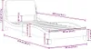 vidaXL Bettgestell mit Kopfteil "Dover" Schwarz 90x200 cm Produktbild-Vorschau 7