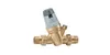 A brass pressure reducing valve with a gray adjustment knob is shown against a white background. Anteprima dell’immagine prodotto