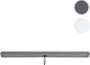 A product image showing a gray pergola side panel with two color swatches, one dark gray and one white, in the upper right corner. Produktbild-Vorschau