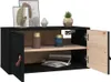 vidaXL Wandschränke 2 Stk. Schwarz 60x30x30 cm Massivholz Produktbild-Vorschau 3