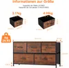 Schubkastenkommode Kommode mit 5 Schubladen Sideboard Produktbild-Vorschau 3