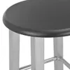 Barhocker 2 Stk. Silbern MDF , Barhocker Design 2024 Produktbild-Vorschau 4