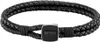 BOSS gevlochten lederen armband, zwart, one size Productafbeelding-voorbeeld 1