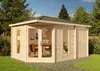 Alpholz 5-Eck Gartenhaus Liwa Compact mit Anbau 452x312cm Produktbild-Vorschau 5