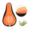 Silikon Bike Sattel Gel Kissen Sitzbezug Orange Produktbild-Vorschau 3