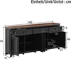 Merax Buffet moderne avec 3 tiroirs et 4 portes, commode en Voir les images du produit 9